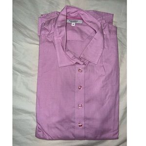 TM Lewin Pink Fully Fitted Button-Down Shirt - UK Size 18; US 16